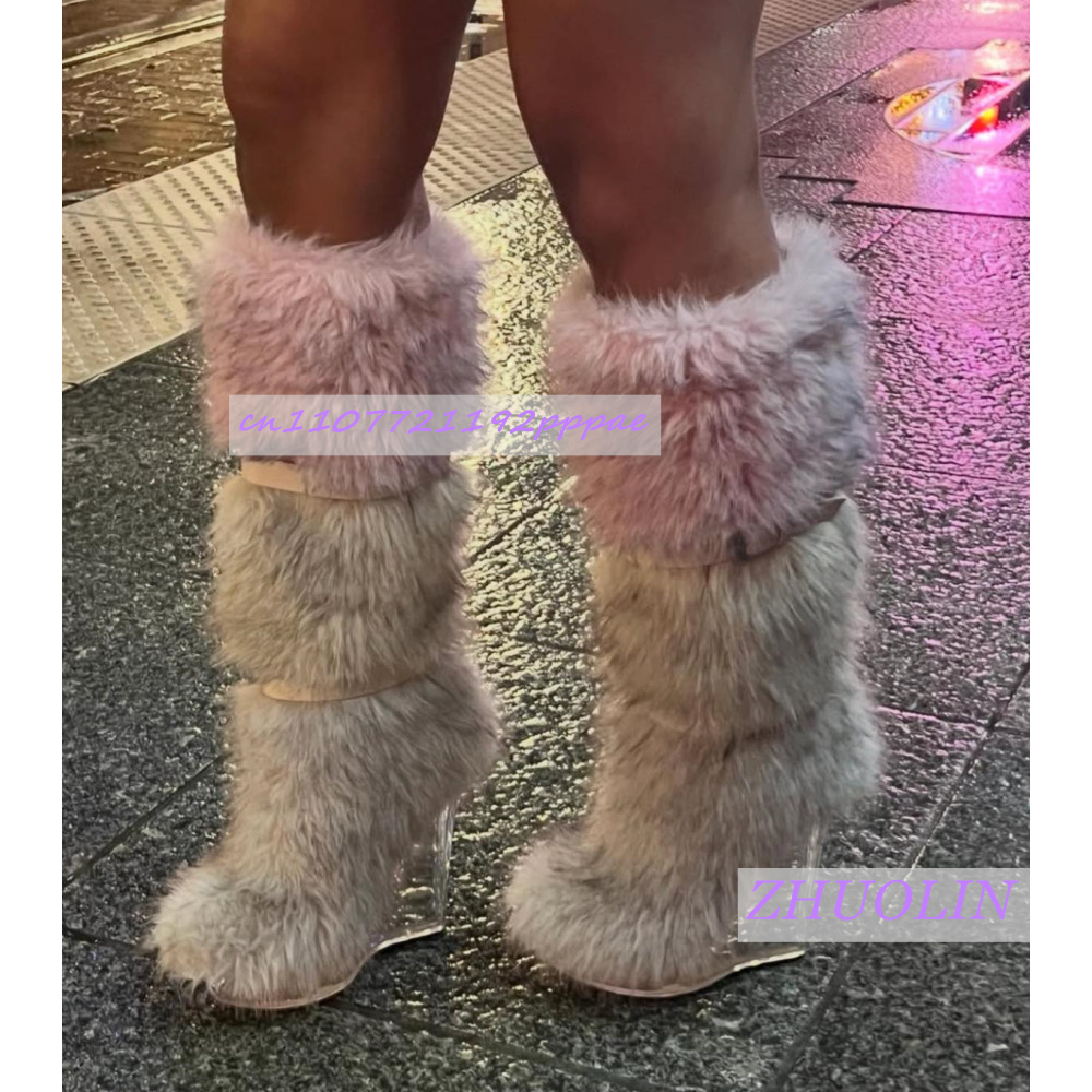 Bottes compensées transparente - Knee High Boots Women avis et prix